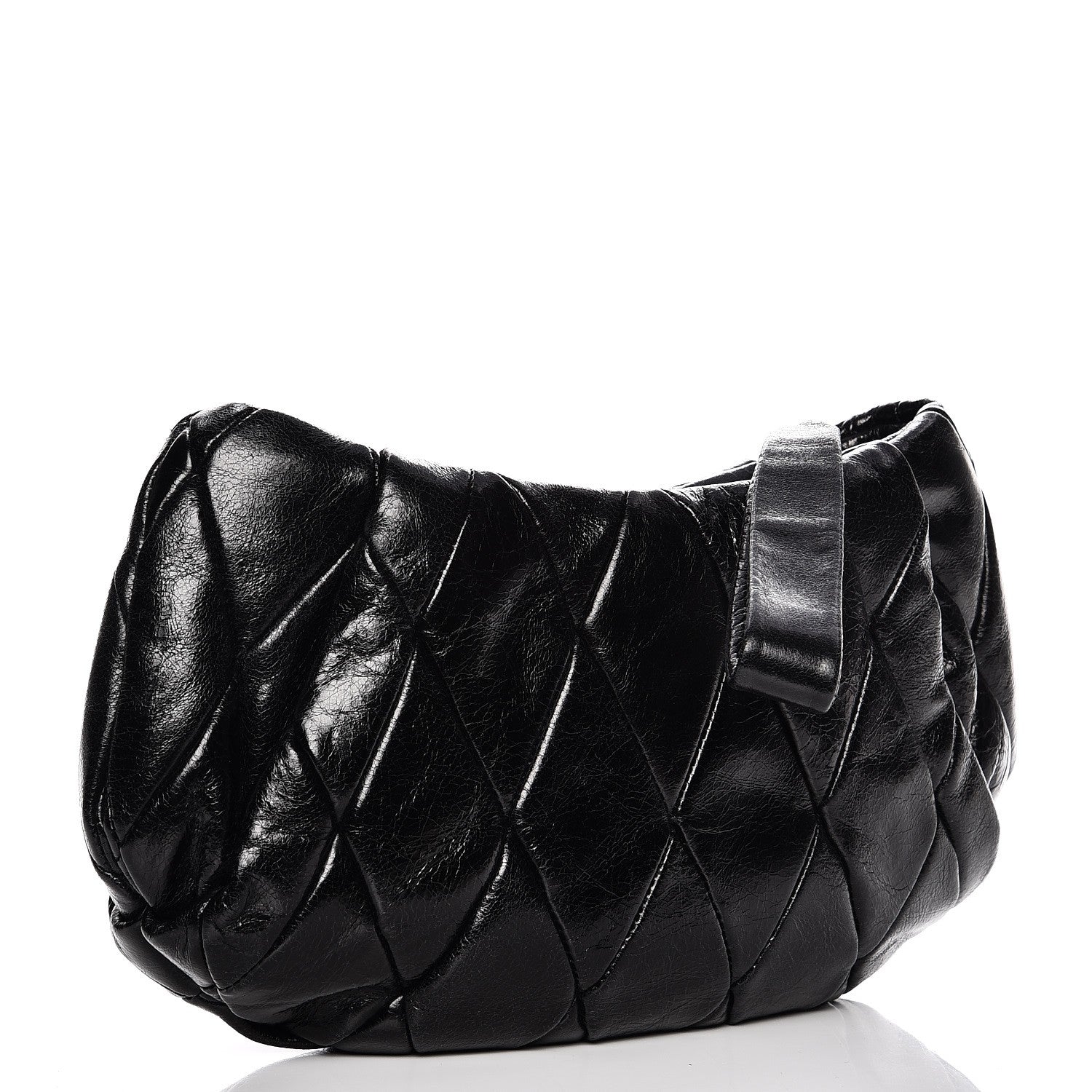 Miu Miu Vitello Shine Quilted Wristlet Nero Black 3 of 7