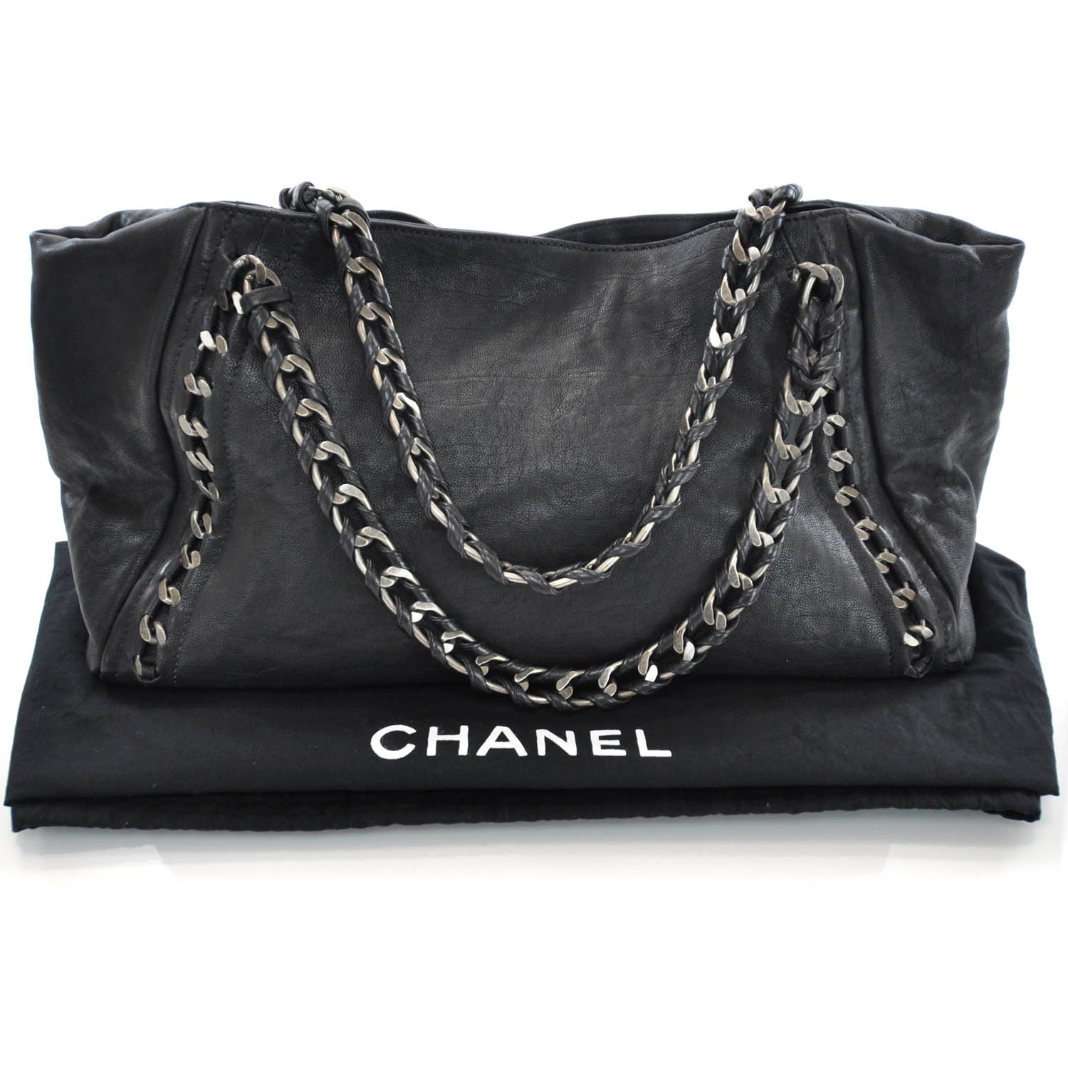 Chanel Leather Large Modern Chain Tote Black 3 of 12