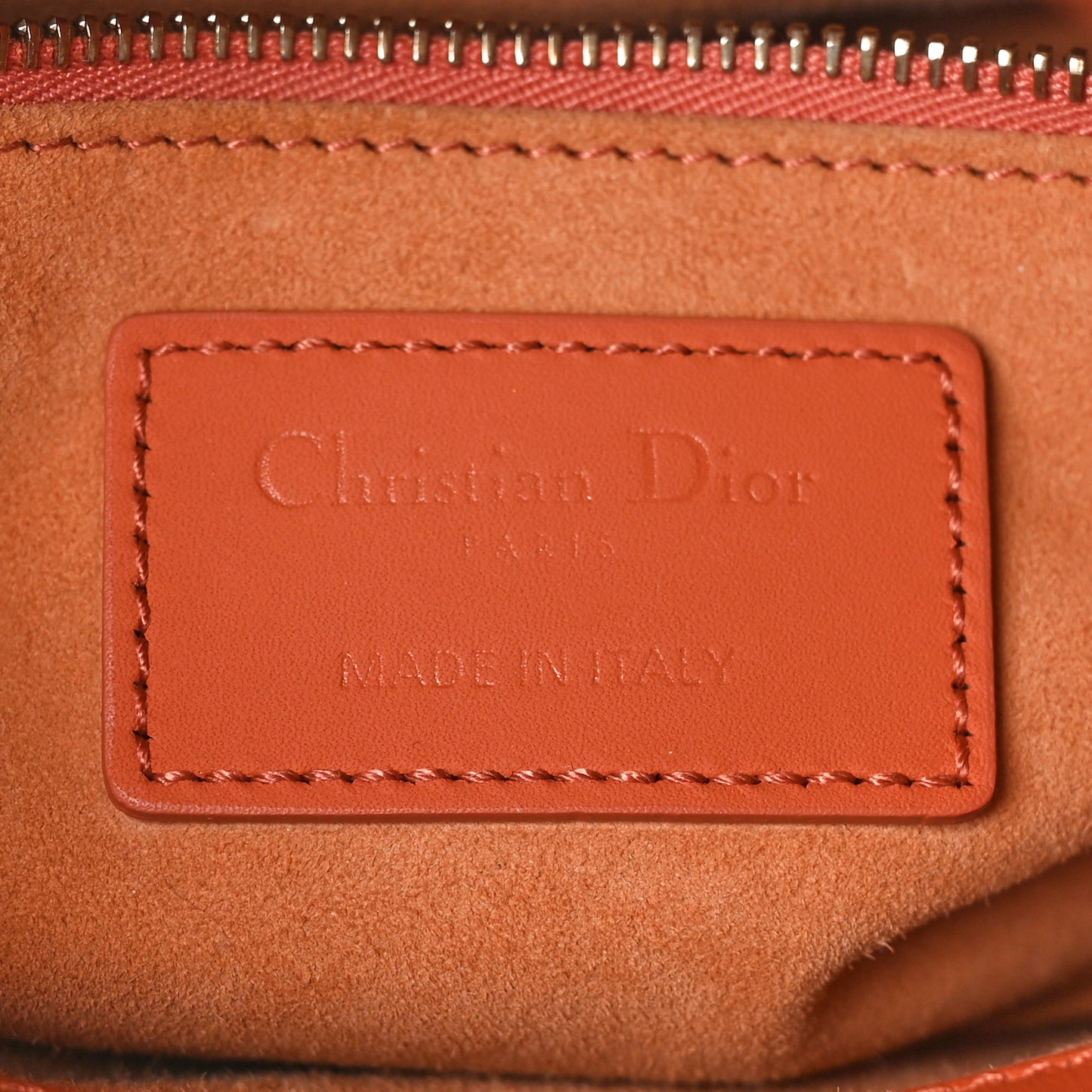Ultra Matte Calfskin Cannage Mini Lady Dior Orange