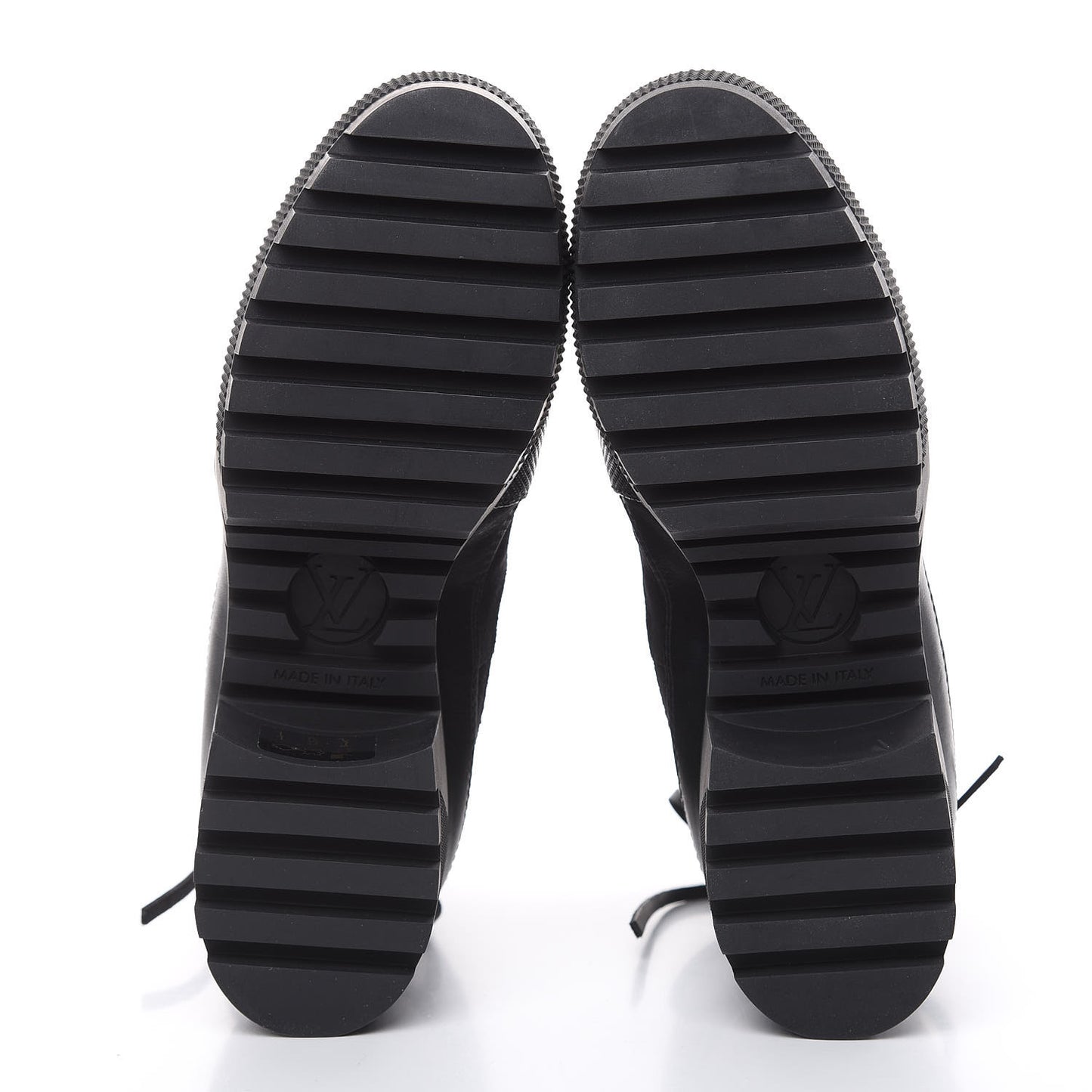 Suede Calfskin Monogram LV Black Heart Laureate Platform Desert Boots 36 Black