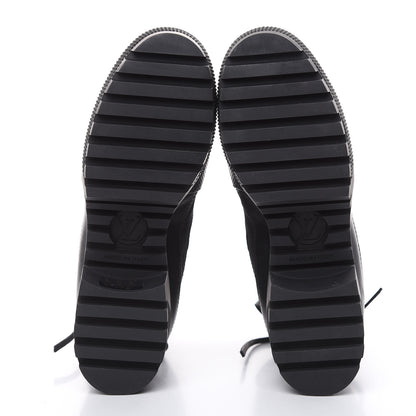 Louis Vuitton Suede Calfskin Monogram LV Black Heart Laureate Platform Desert Boots 36 Black 5 of 7