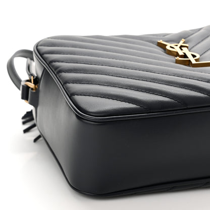 Saint Laurent Calfskin Matelasse Monogram Lou Camera Bag Deep Marine 9 of 10