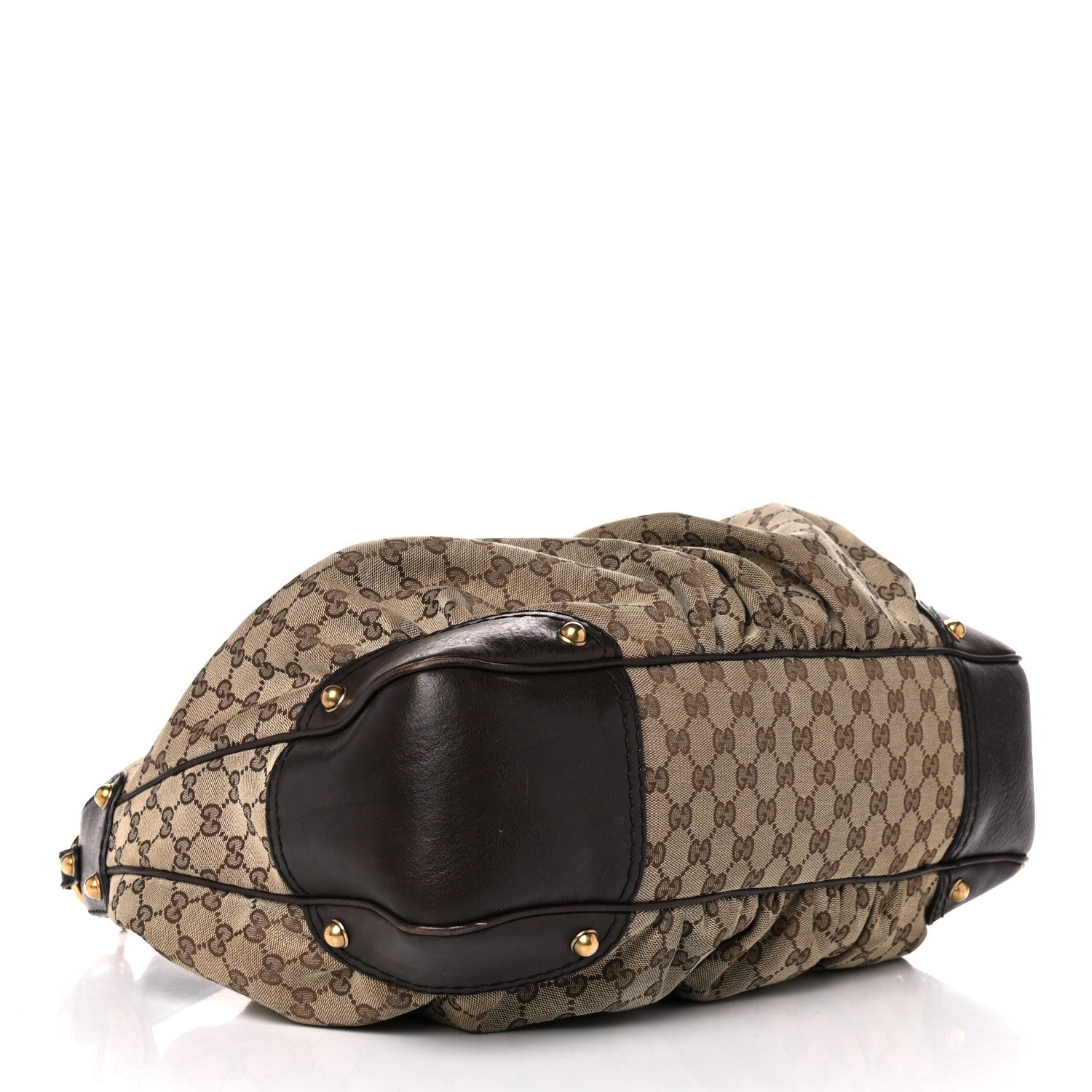 Gucci Monogram Large Jockey Hobo Dark Brown 4 of 20