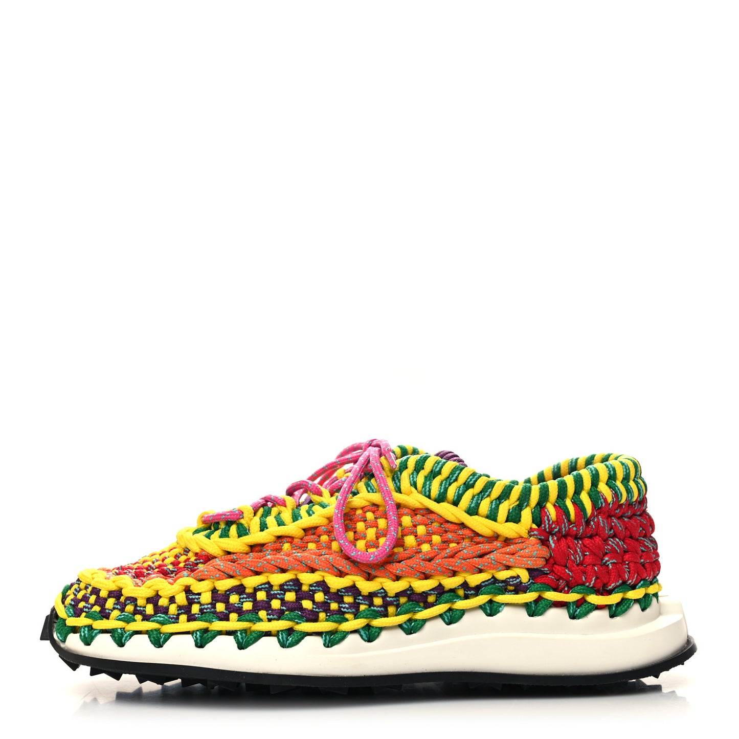 Fabric Crochet Mens Low Top Sneakers 44 Bright Lemon Rogue Pur Rose Violet Titian White Black