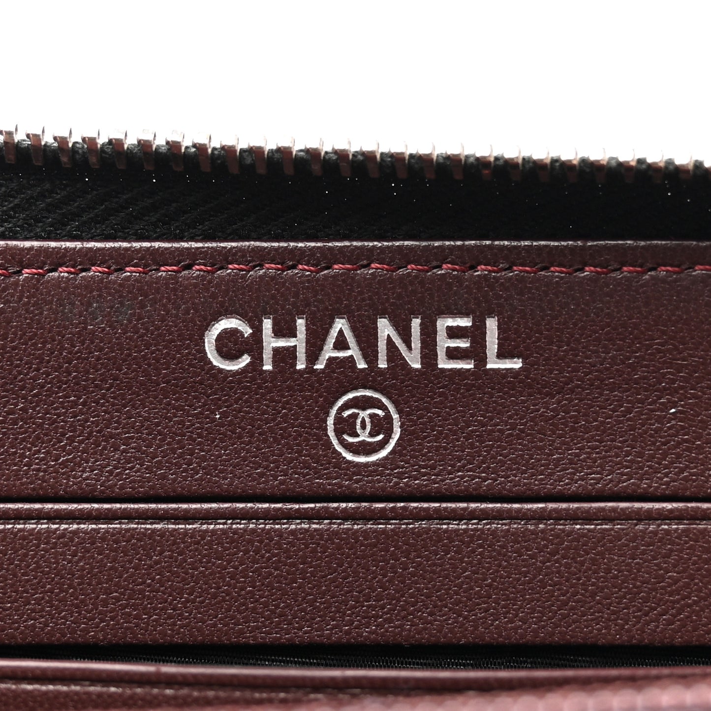 Lambskin Quilted Medium Zip Around Wallet Black