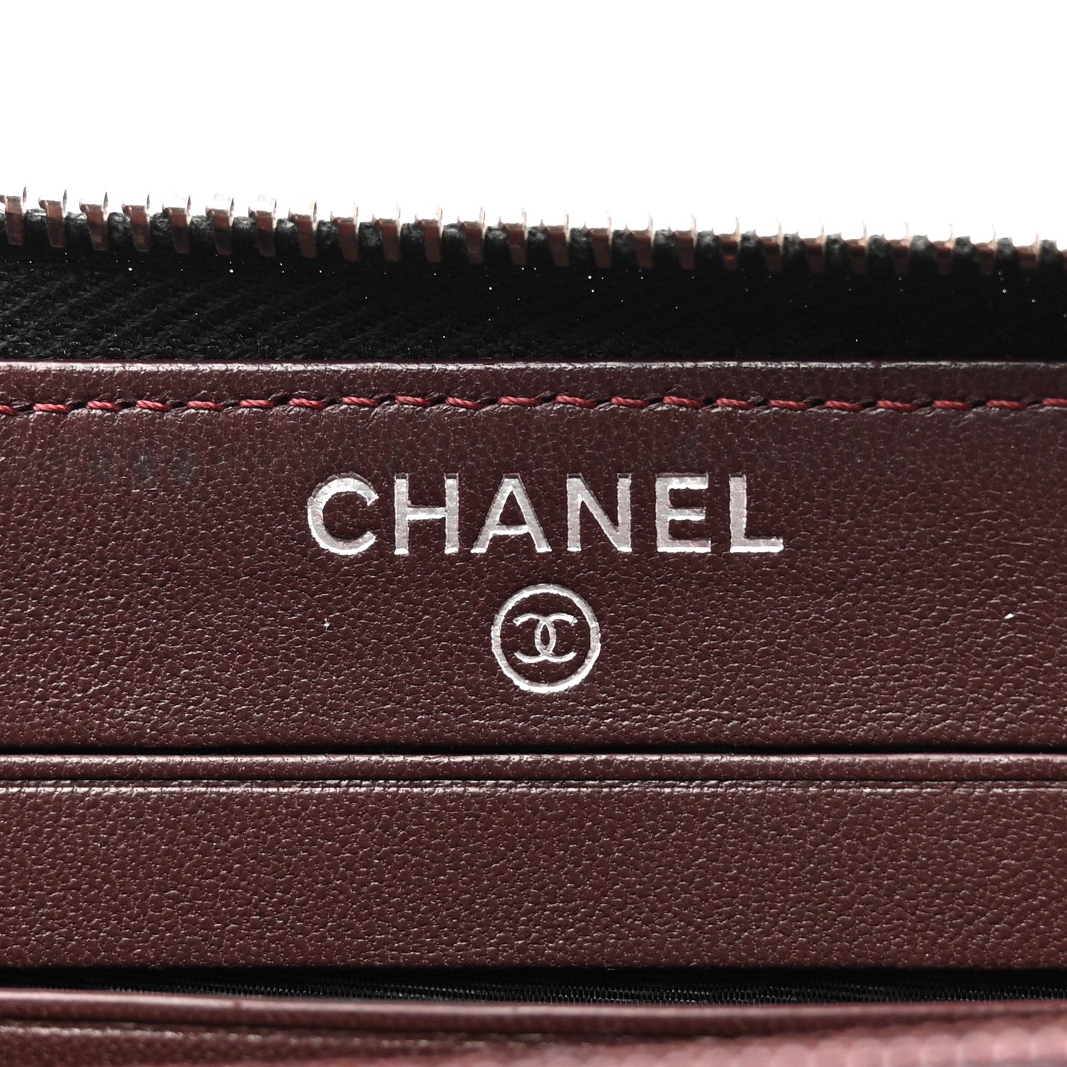 Chanel Lambskin Quilted Medium Zip Around Wallet Black 6 of 10