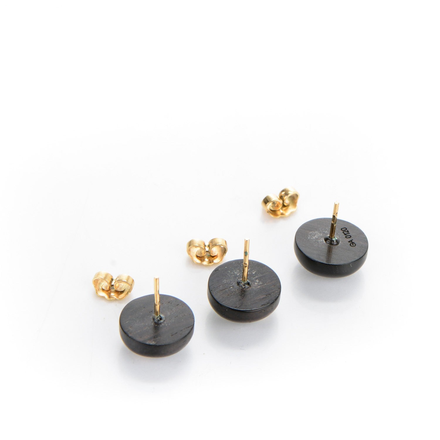 Louis Vuitton Tiger Wood Brass Silvania Stud Earrings 3 of 6