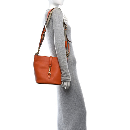 Gucci Soft Grained Calfskin Small Jackie Bucket Bag Orange 2 of 17