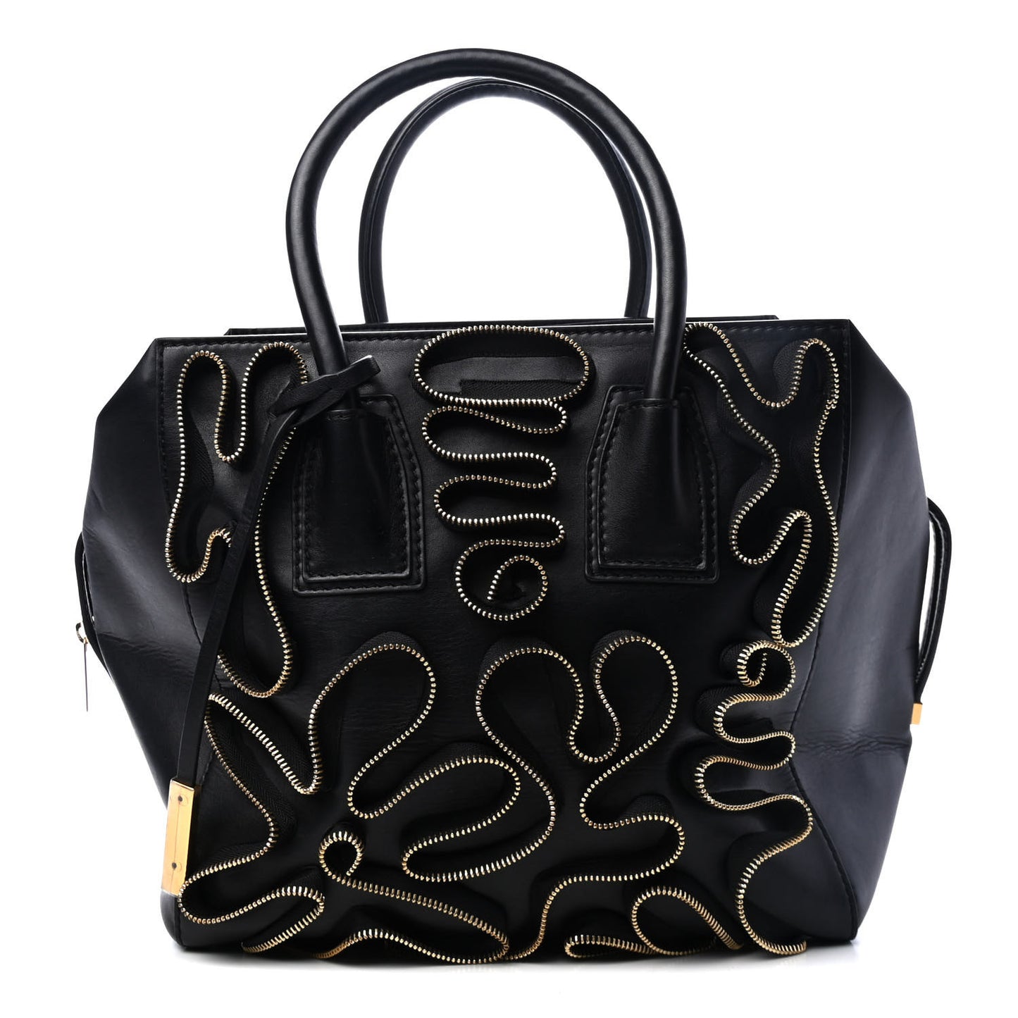 Eco Alter Nappa Cavendish Zipper Tote Black