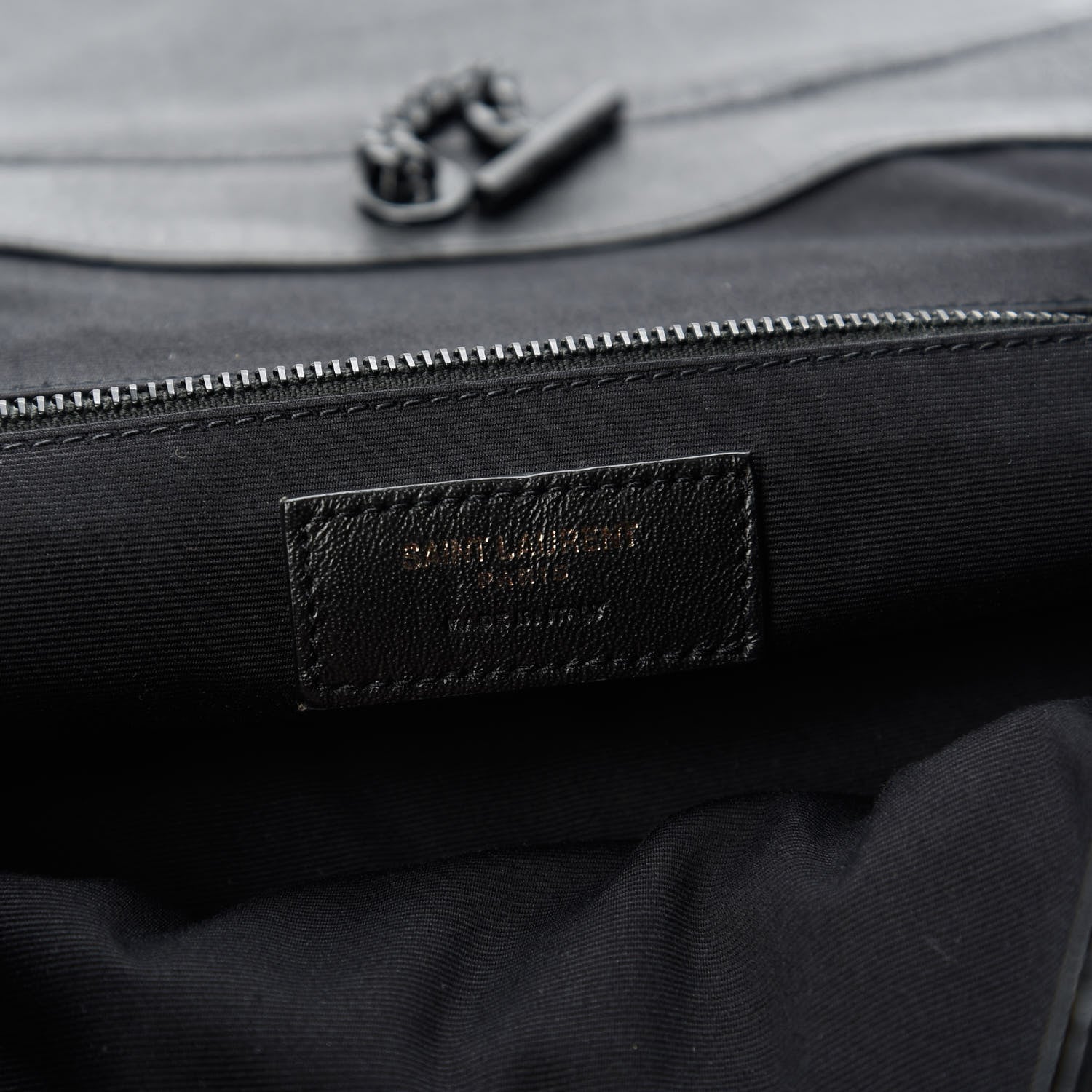 Saint Laurent Vintage Lambskin Chevron Monogram Medium Nolita Black 8 of 10