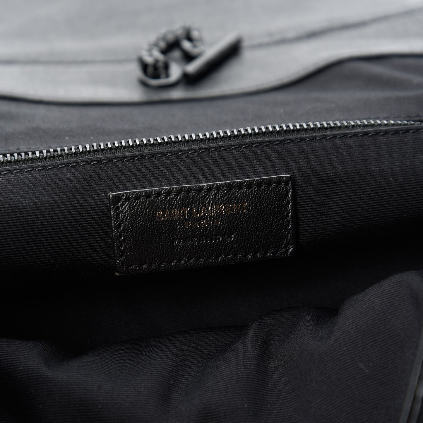 Vintage Lambskin Chevron Monogram Medium Nolita Black