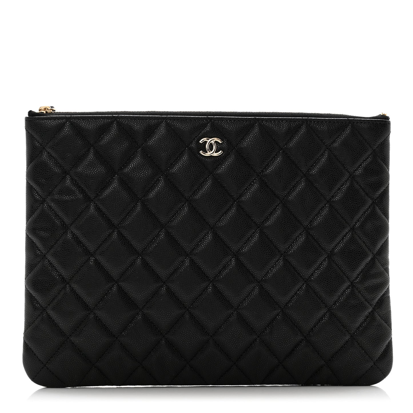 Caviar Quilted Medium Cosmetic Case Black