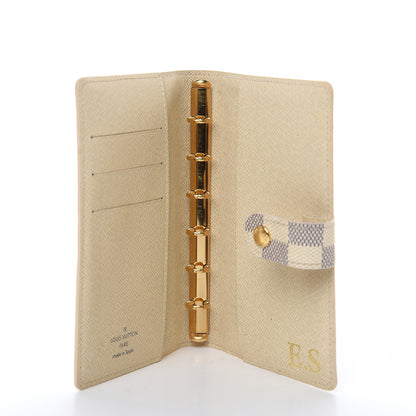 Louis Vuitton Damier Azur Small Ring Agenda Cover 5 of 9