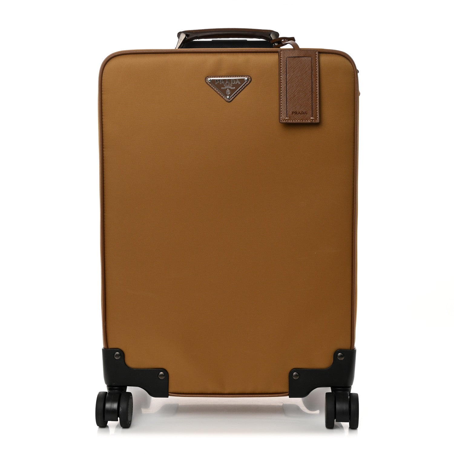 Prada Tessuto Nylon Saffiano Travel Trolley Tabacco 1 of 12