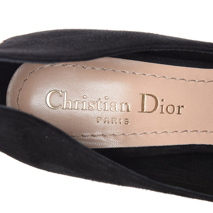 Christian Dior Suede Studded Dioramour Pumps 36.5 Black Gold 7 of 10