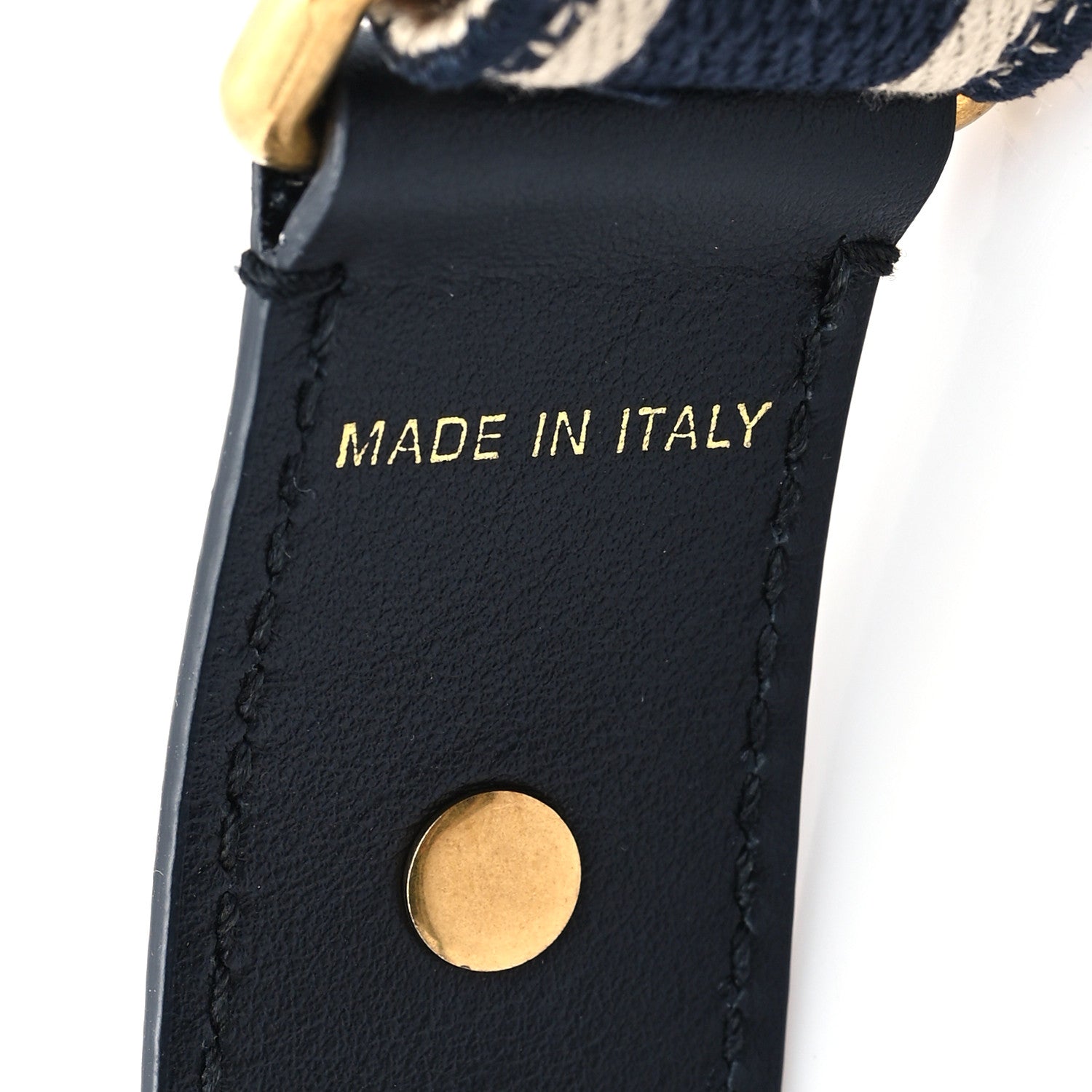 Christian Dior Canvas Embroidered Shoulder Strap Black 3 of 4