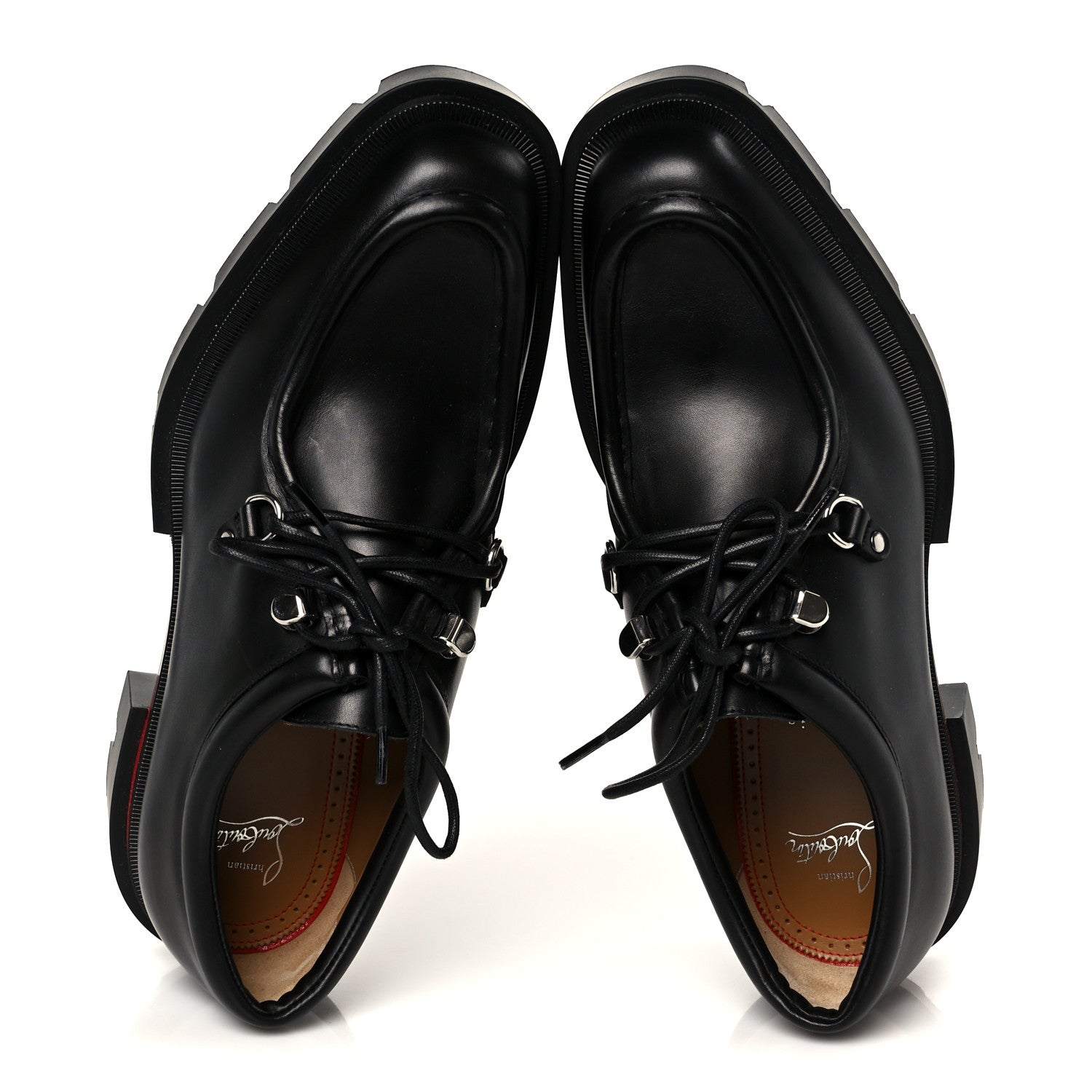 Christian Louboutin Calfskin Our Pabelito Mens Leather Derby 43.5 Black 2 of 9