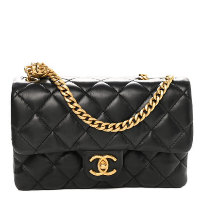 Chanel Lambskin Quilted Small Pillow Crush Flap Black 1 of 11
