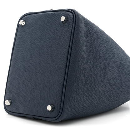 Hermes Taurillon Clemence Picotin Lock 18 PM Bleu de Prusse 8 of 10