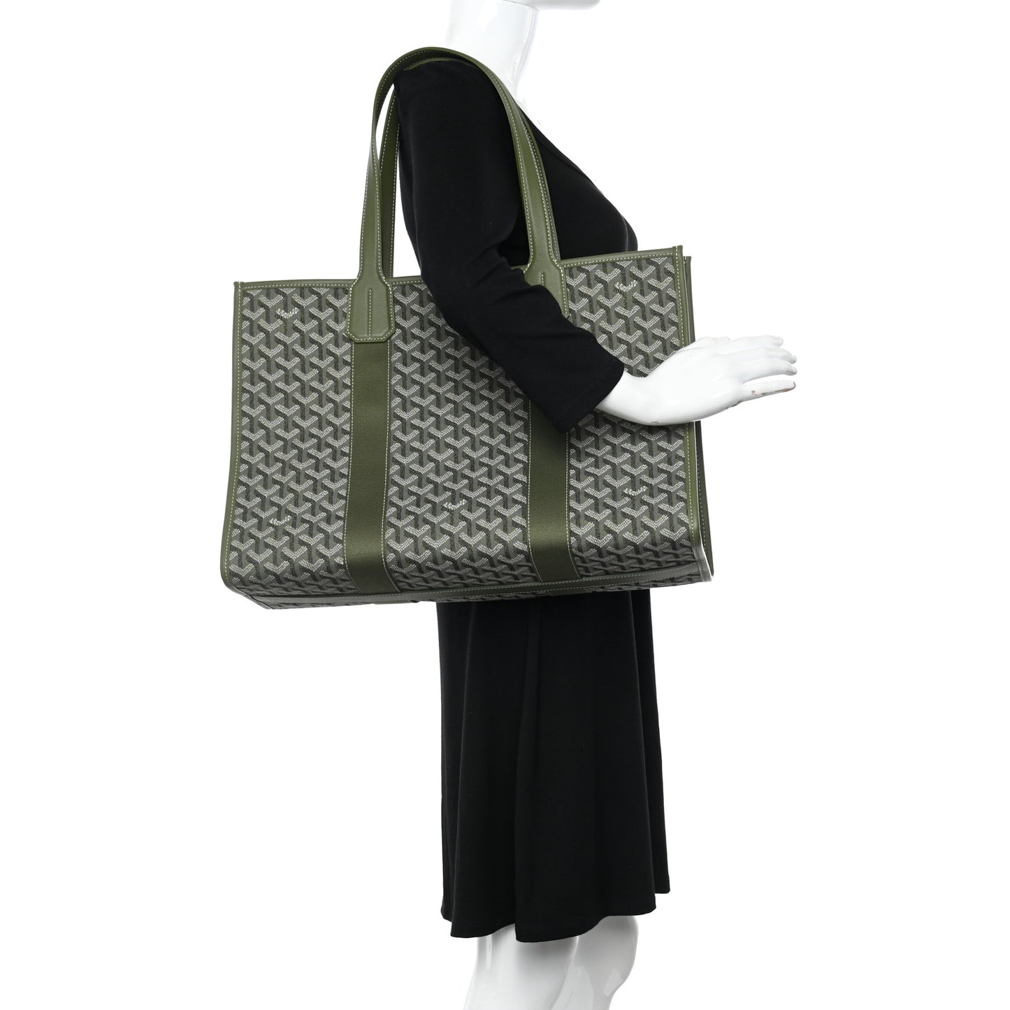 Goyardine Villette MM Tote Khaki
