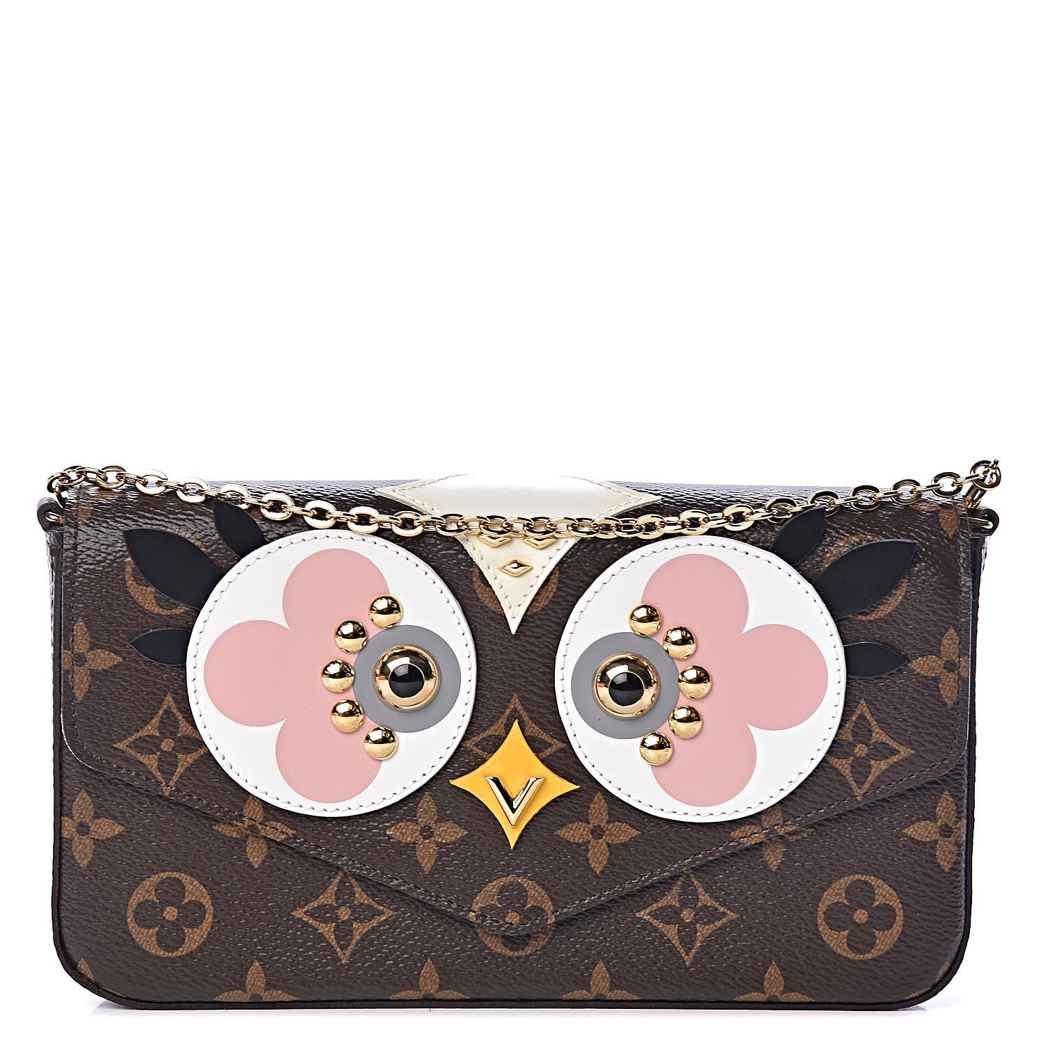 Louis Vuitton Monogram Lovely Birds Pochette Felicie Chain Wallet 1 of 10