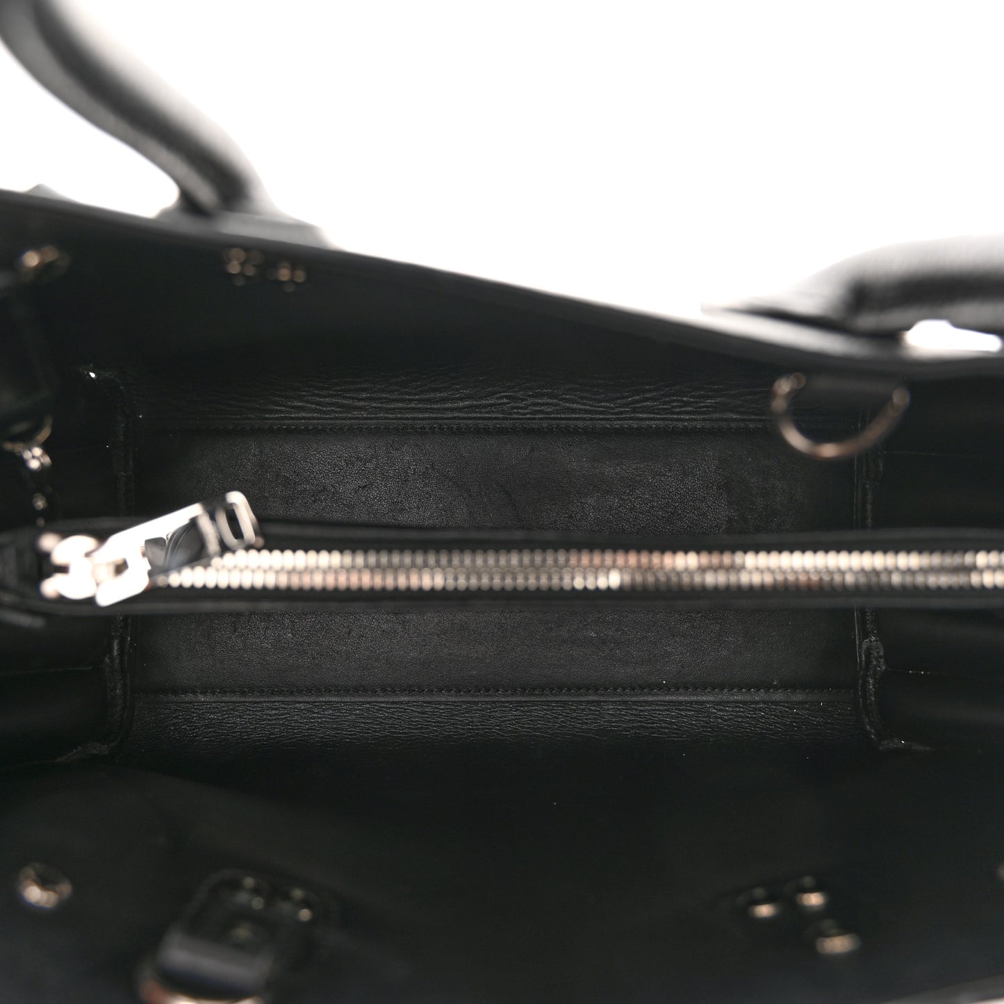 Grained Calfskin Baby Sac De Jour Black