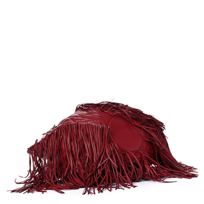 Chanel Lambskin Quilted Western Baluchon Fringe Bag Red 3 of 9