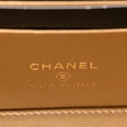 Chanel Lambskin Quilted Pearl Crush Small Vanity Case With Chain Black 6 of 9