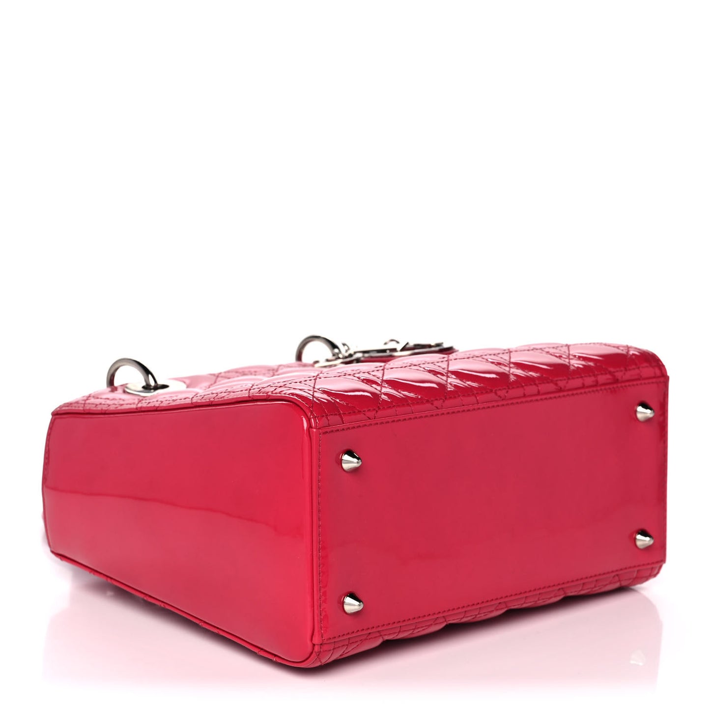 Patent Cannage Medium Lady Dior Red