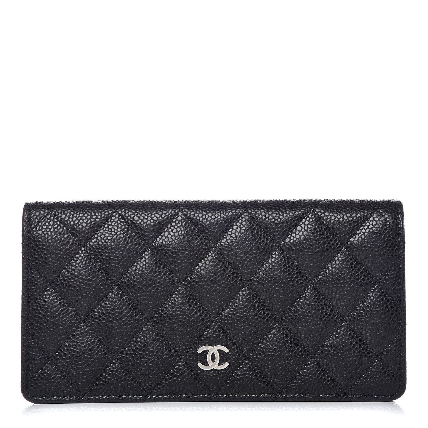 Caviar Quilted Yen Wallet Black