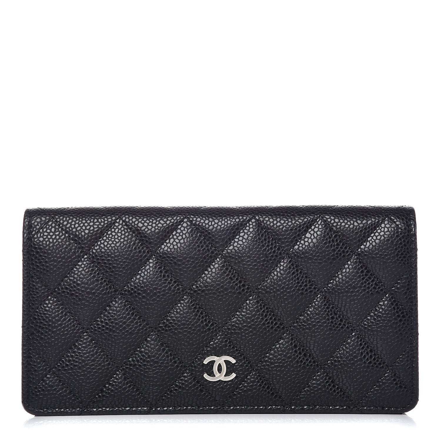 Chanel Caviar Quilted Yen Wallet Black 1 of 10