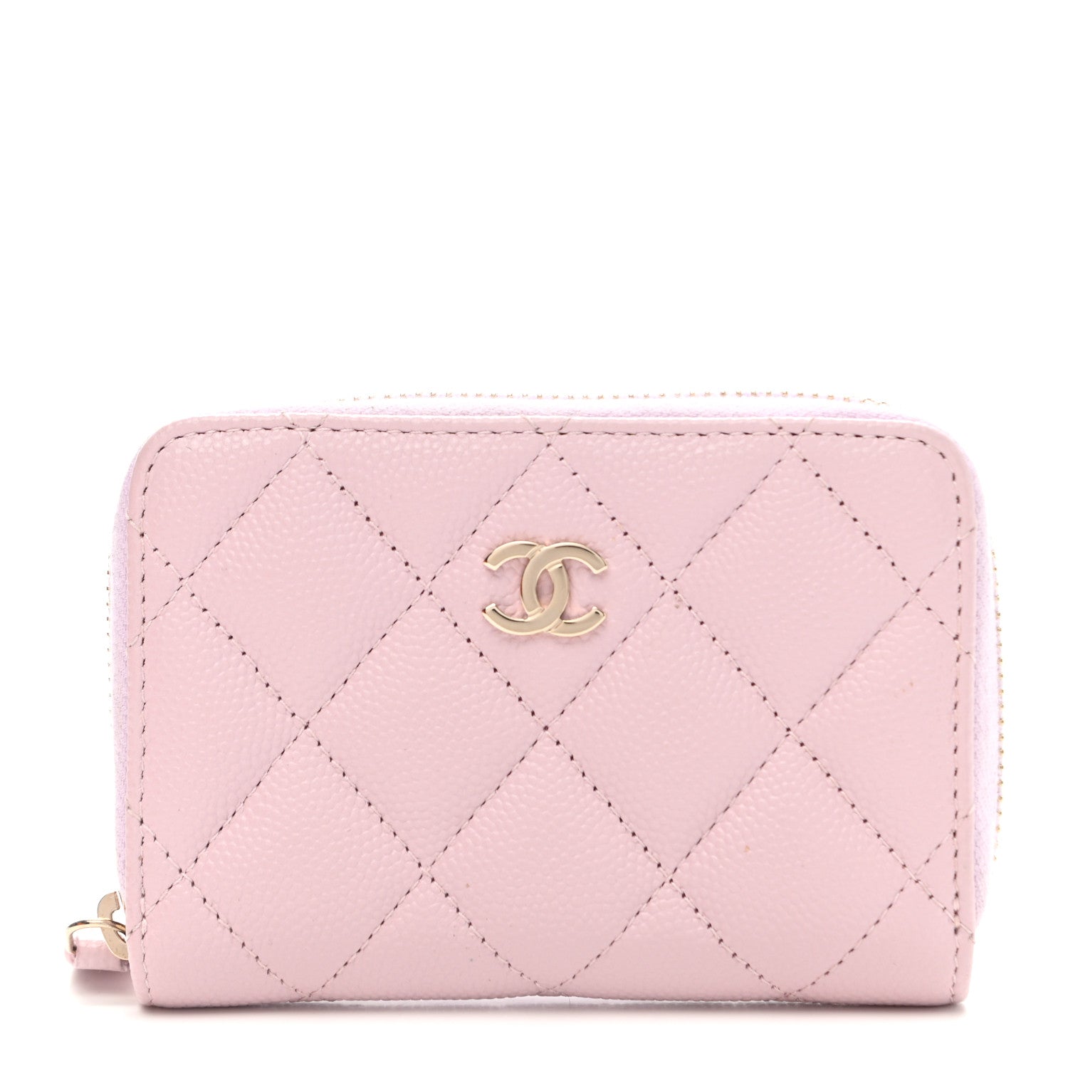 Chanel Caviar Quilted Zip Coin Purse Light Pink 1 of 8