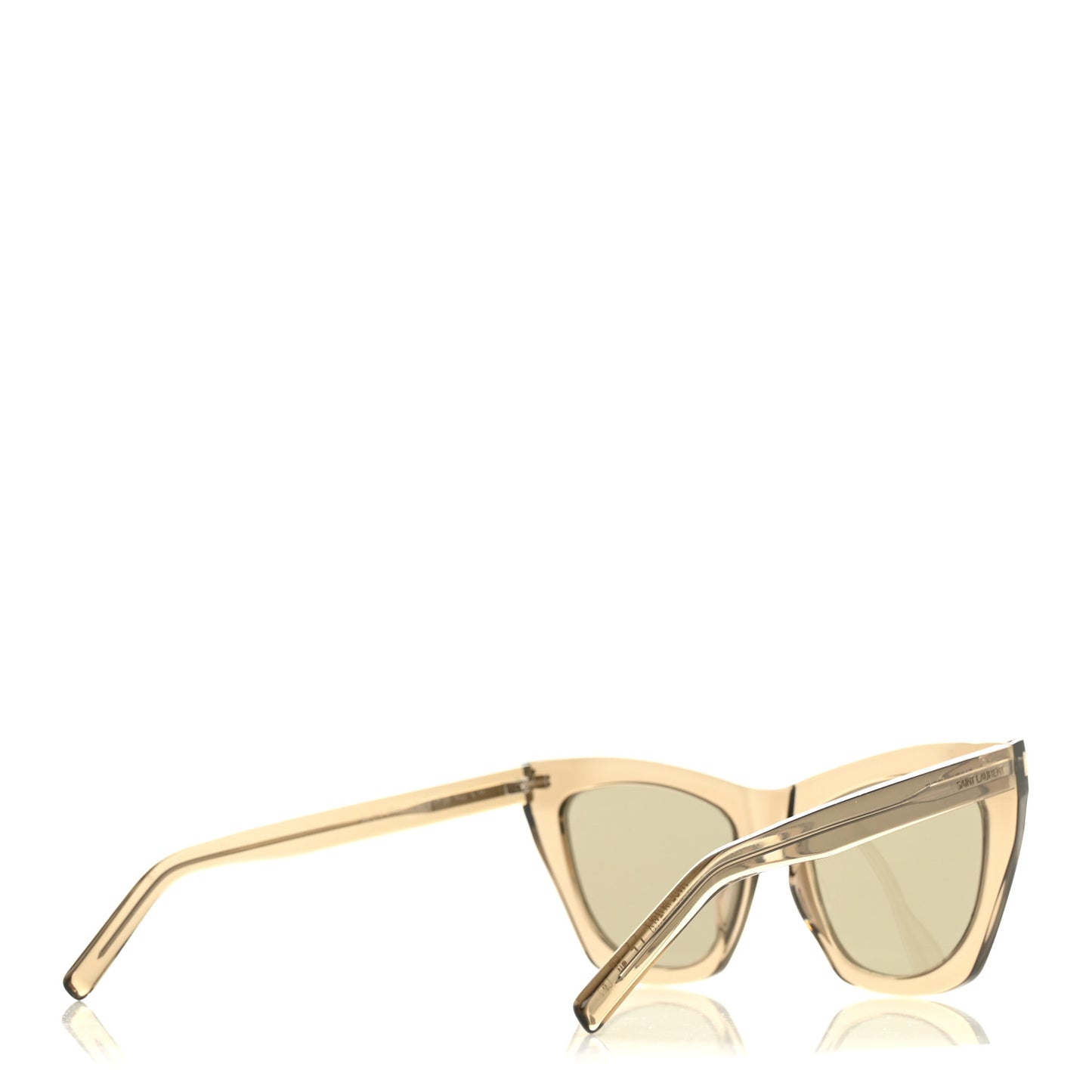 Acetate New Wave SL214 Kate Cat Sunglasses Transparent Brown
