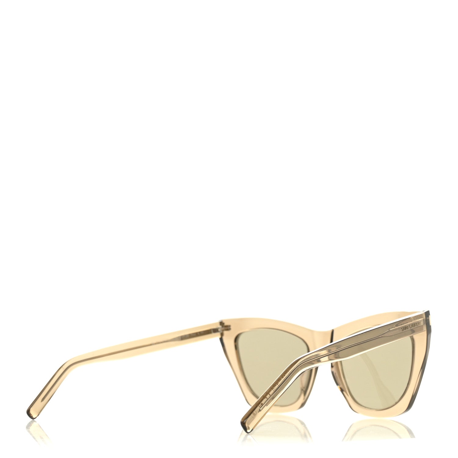 Saint Laurent Acetate New Wave SL214 Kate Cat Sunglasses Transparent Brown 4 of 9