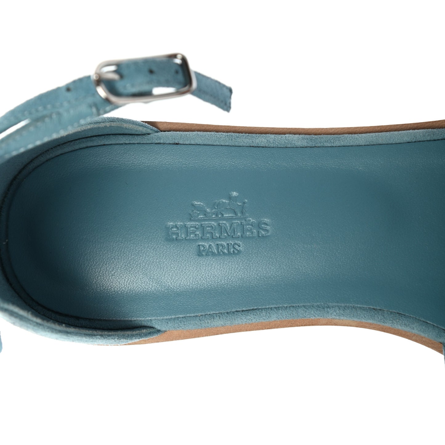 Suede Goatskin Santorini Sandals 37.5 Bleu Littoral