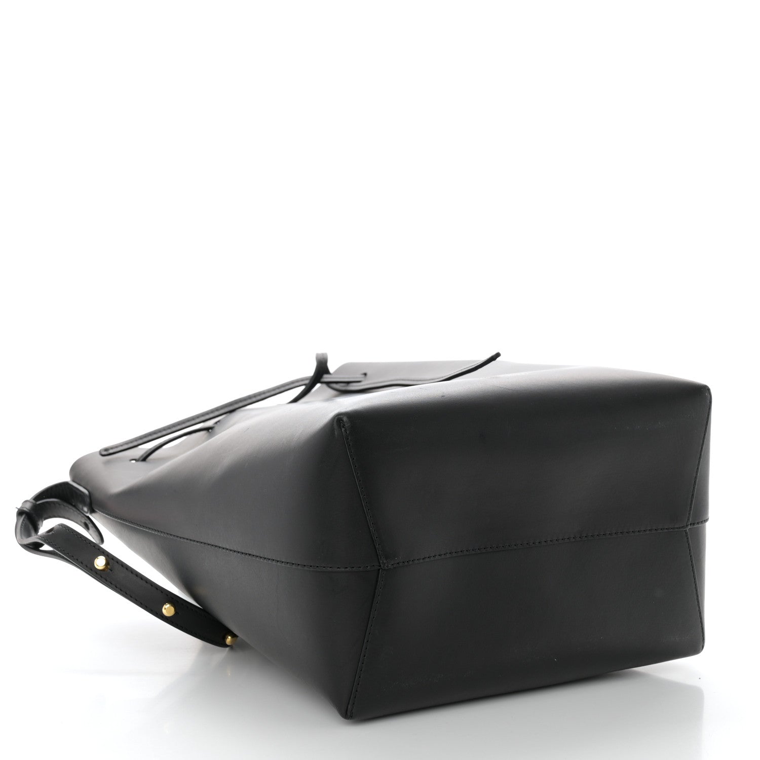 Mansur Gavriel Vegetable Tanned Calfskin Bucket Bag Black Flamma 5 of 10