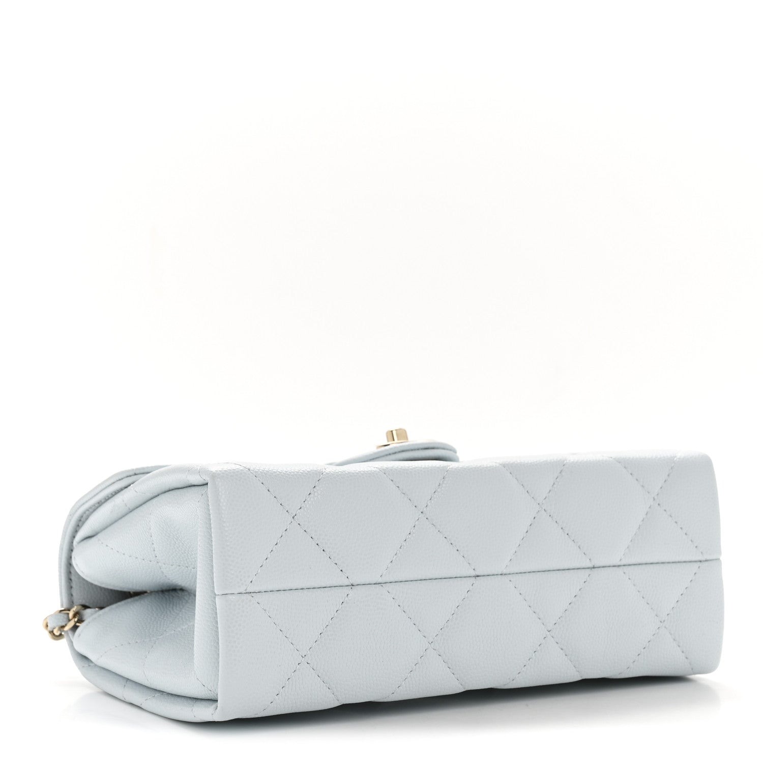 Chanel Caviar Quilted Mini Retro Twist Top Handle Flap Light Blue 4 of 12