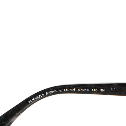 Chanel Crystal Baguette Polarized Square Sunglasses 5308-B Black 5 of 7