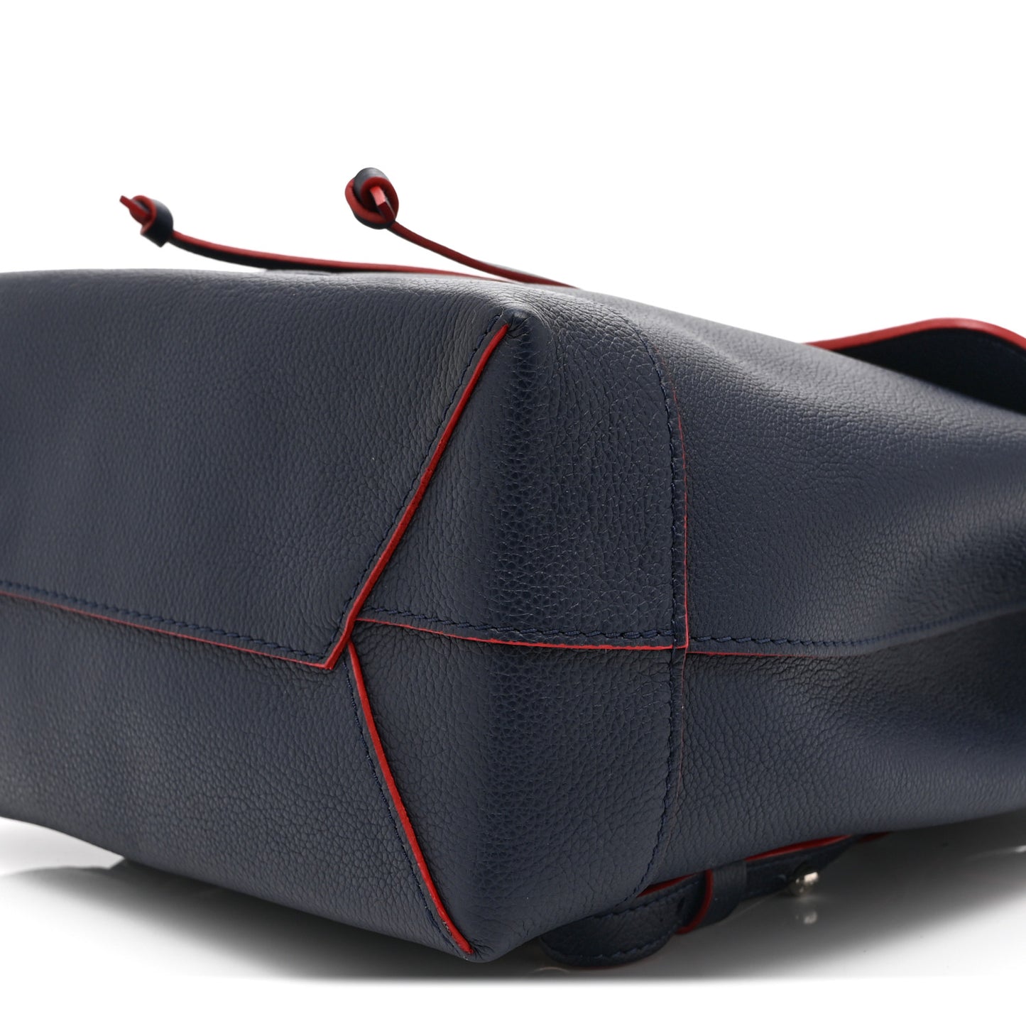 Soft Calfskin Lockme Backpack Marine Rouge
