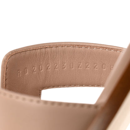 Hermes Box Calfskin Oran Sandals 37 Bois De Santal 6 of 9