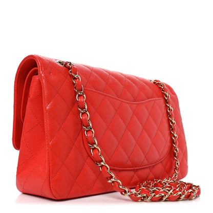 Chanel Caviar Quilted Medium Double Flap Red 3 of 10