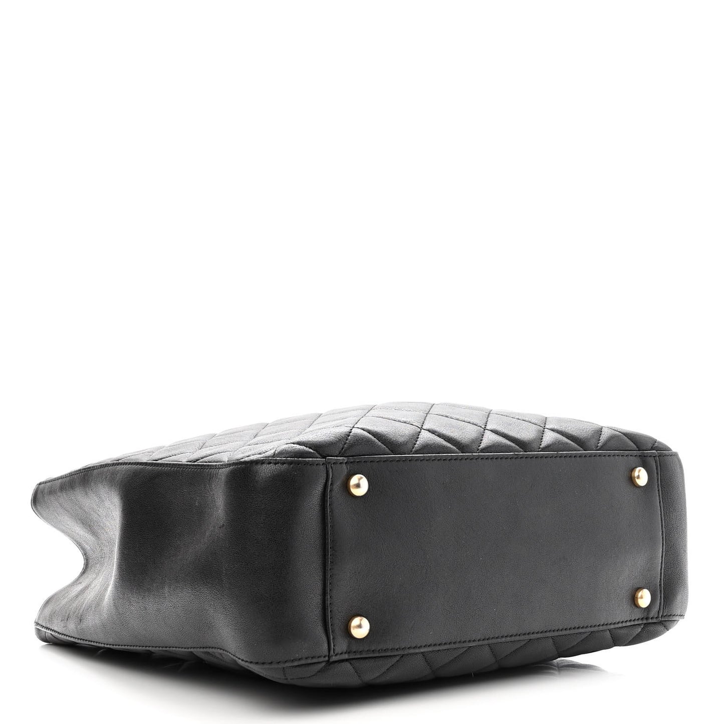 Lambskin Quilted Large Chanel 19 Shopping Tote Black