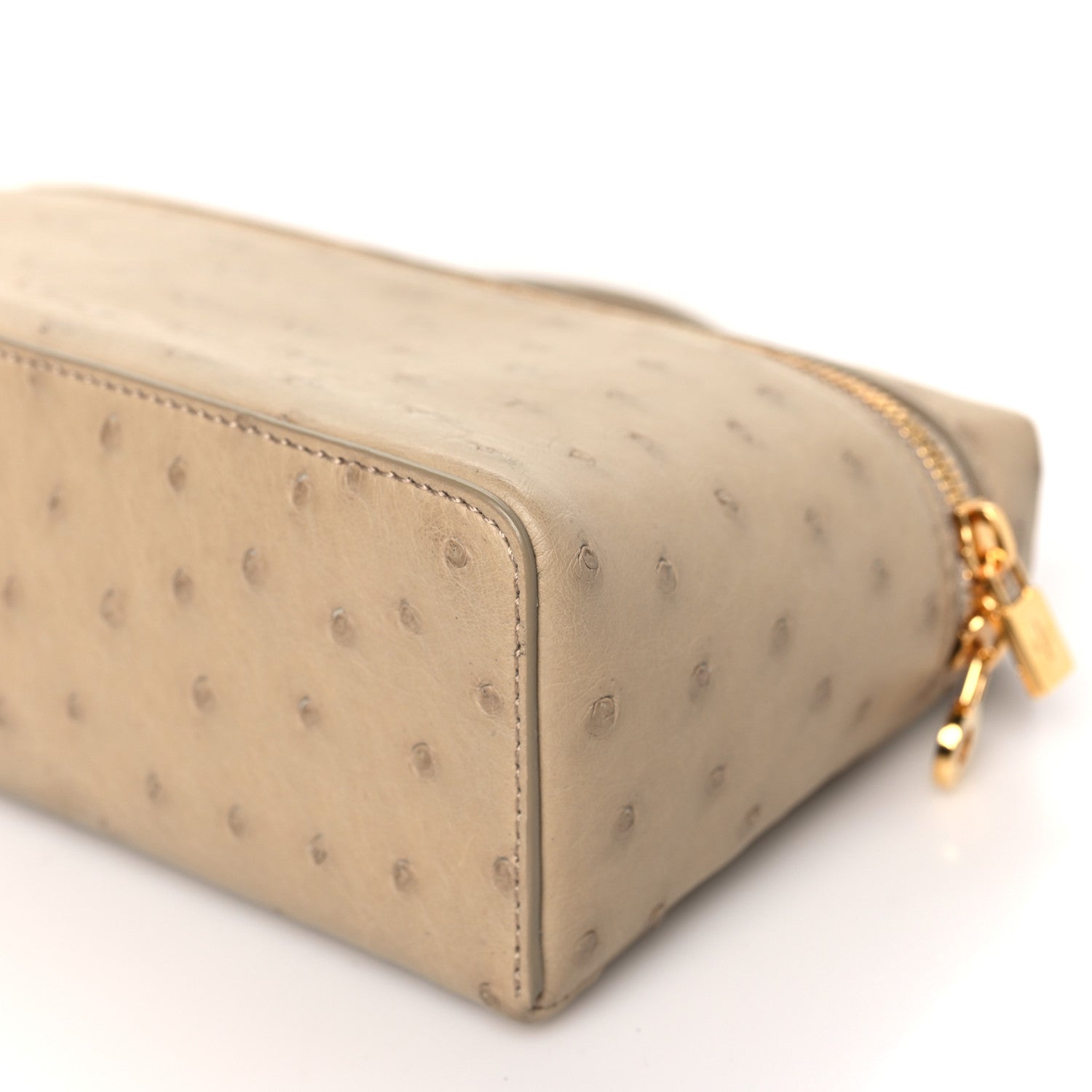 Loro Piana Ostrich L19 Extra Pocket Pouch Beige 8 of 10