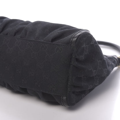 Gucci Monogram Medium D Gold Ring Hobo Black 9 of 13