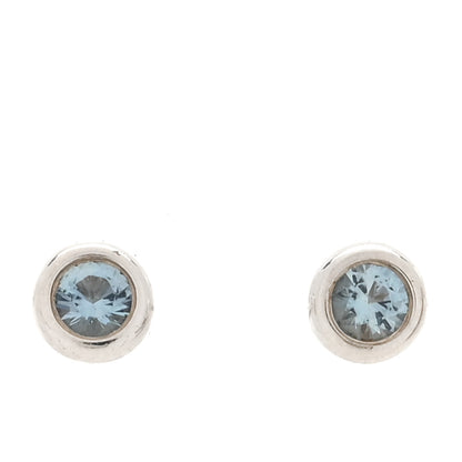 Tiffany Sterling Silver Aquamarine Color By The Yard Earrings 1 of 4