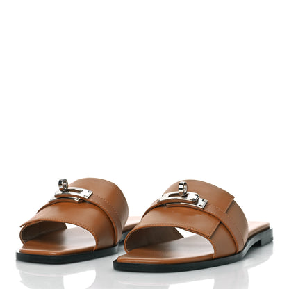 Hermes Calfskin Giulia Sandals 37 Naturel 4 of 11