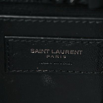 Saint Laurent Grain De Poudre Medium Classic Monogram Kate Satchel Black 6 of 8