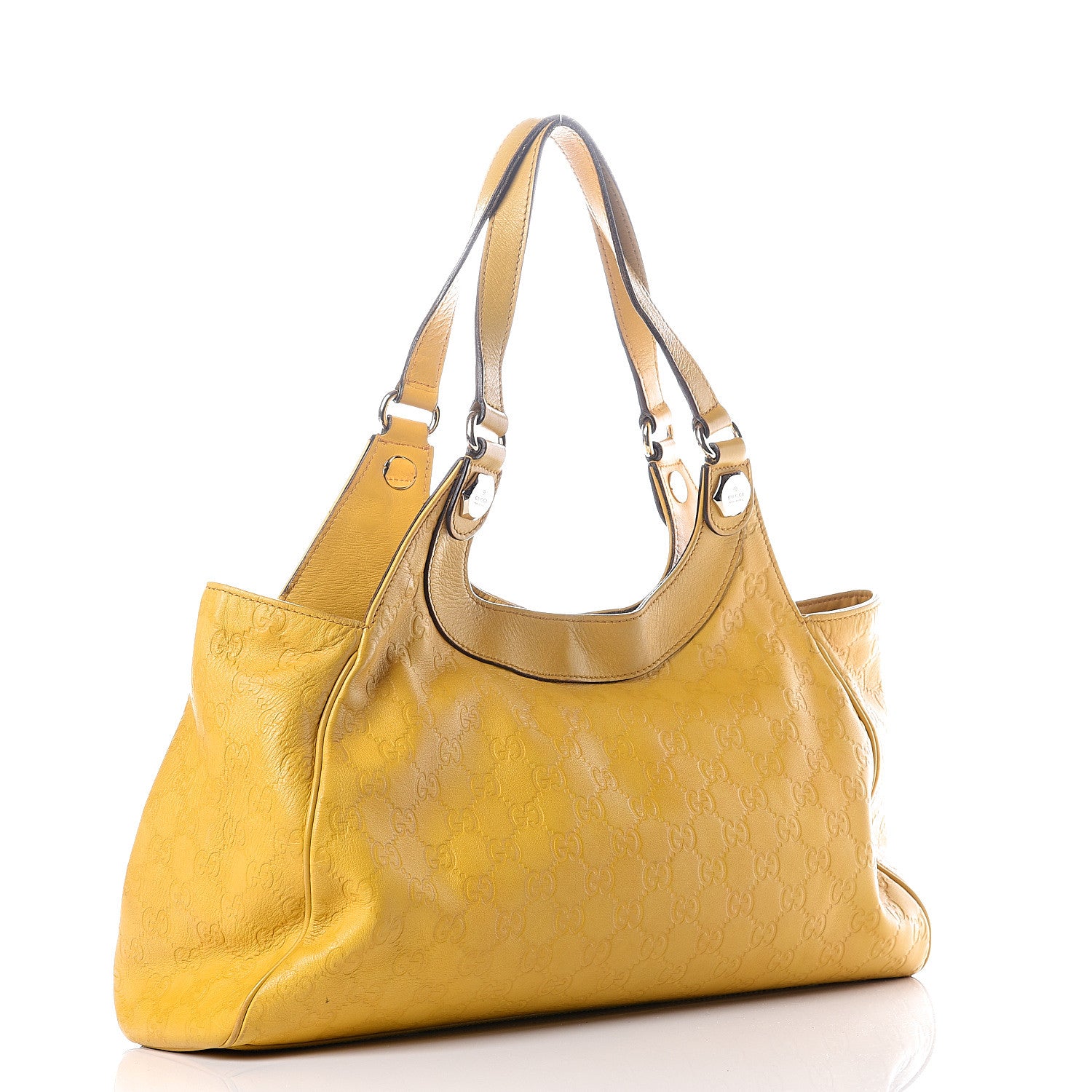 Gucci Guccissima Charmy Shoulder Bag Yellow 2 of 9