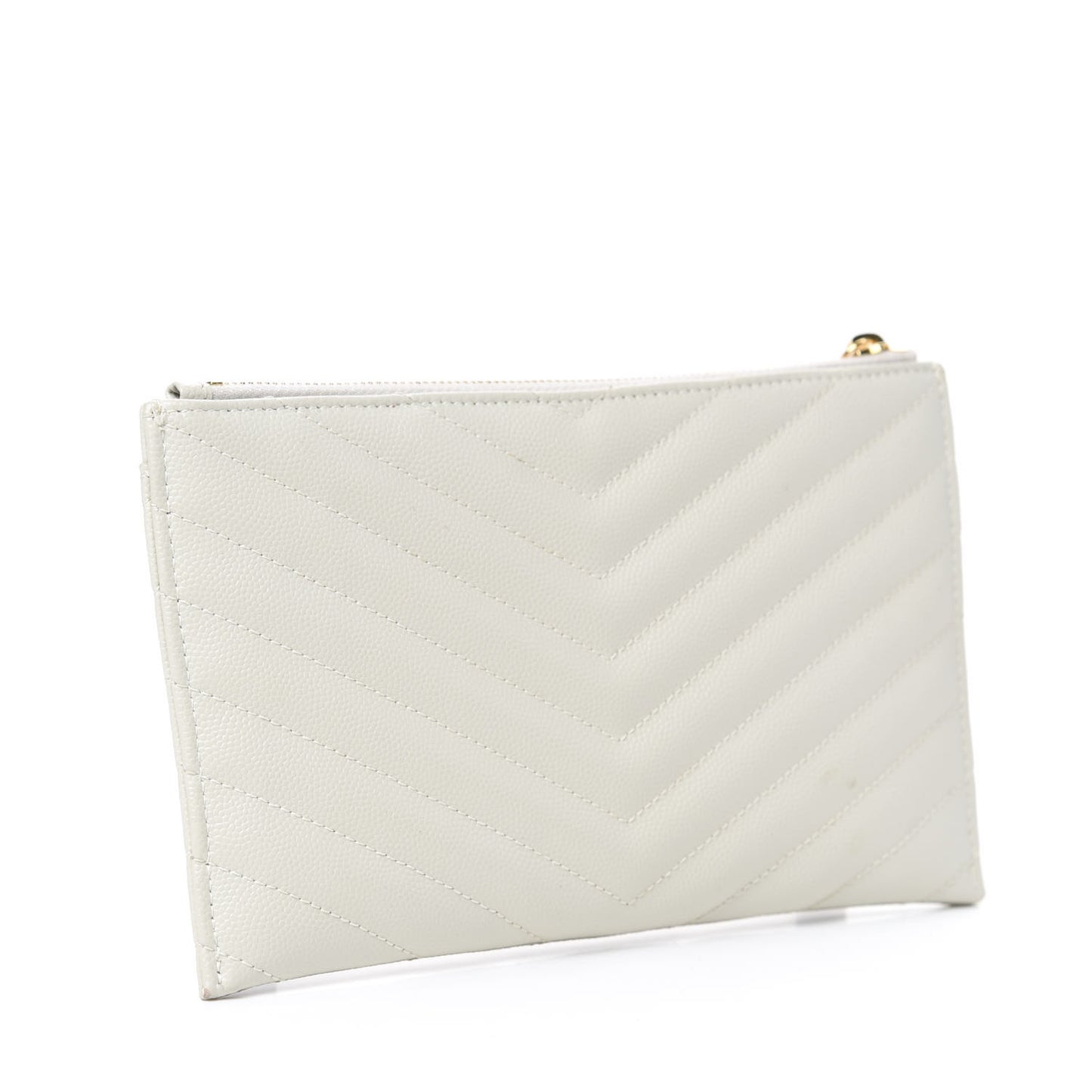 Grain De Poudre Chevron Monogram Bill Pouch Crema Soft