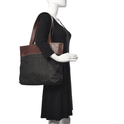 Chanel Denim Calfskin CC Tote 2 of 15